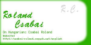 roland csabai business card